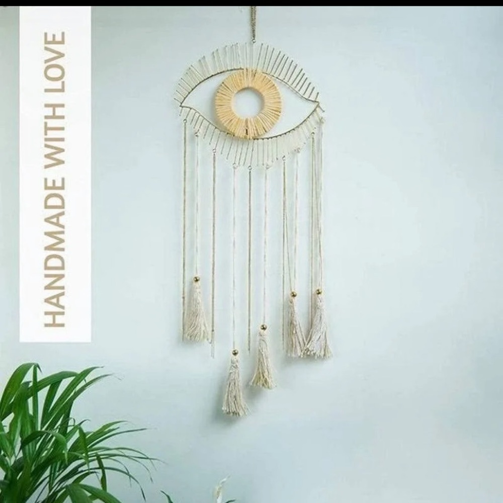 Urban Outfitters Large Evil Eye Macrame Wall Hang Art